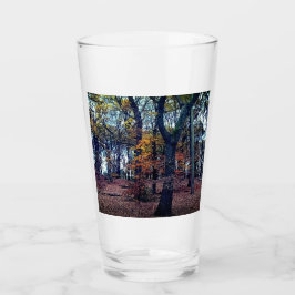 ORANGE LÖV i SKOGEN Glaskopp