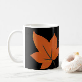 Orange löv på hösten mönster kaffemugg