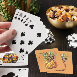 Orange Lycklig Tropisk ananas Casinokort