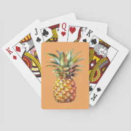 Orange Lycklig Tropisk ananas Casinokort