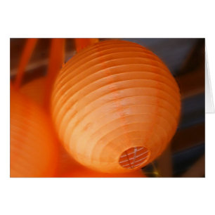 Orange lykta hälsningskort