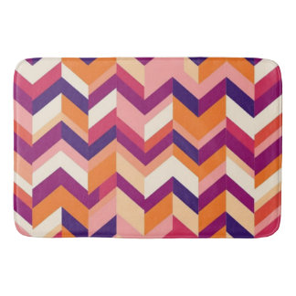 Orange Magenta Chevron Bath Mat Badrumsmatta