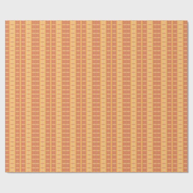 Orange & Magenta Geometriskt Op Art-mönster — Uppr Presentpapper (Platt)