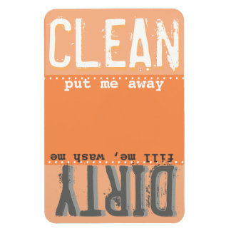 Orange Magnet för Dishwasher - ren/smutsig magnet