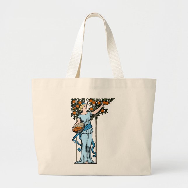 Orange Maiden Large Tote Bag Jumbo Tygkasse (Framsidan)