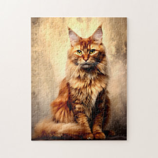 Orange Maine Coon Pussel