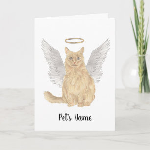Orange Maine Coon Sympathy Memorial Kort