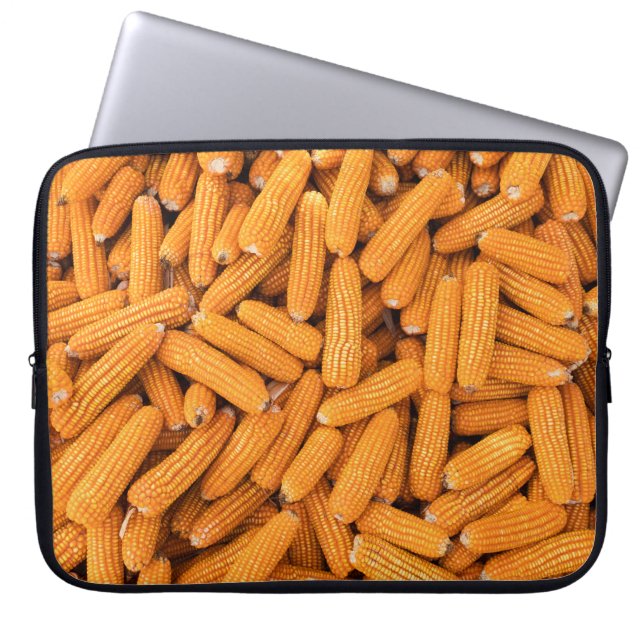 Orange Maj Cob: Harvest Agriculture Background Laptop Fodral (Framsidan)