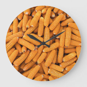 Orange Maj Cob: Harvest Agriculture Background Stor Klocka