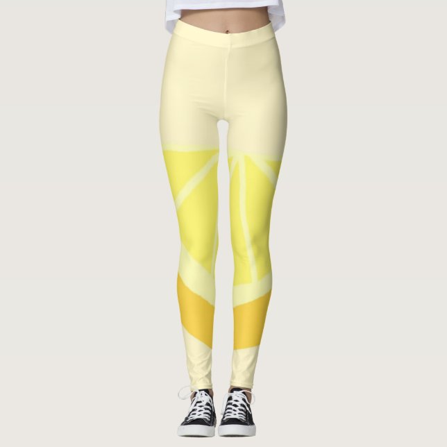 orange målning konst leggings (Framsida)