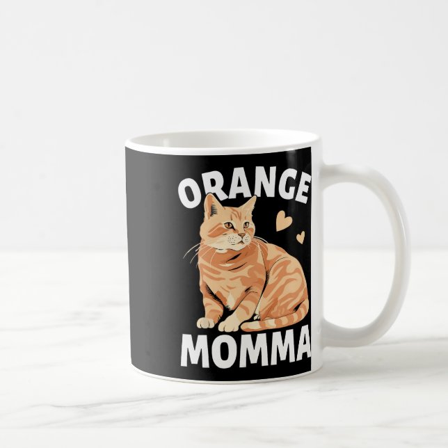 Orange mamma Cat Cute Cat Lovers Kaffemugg (Höger)