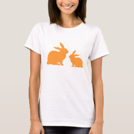 Orange Mamma och Baby Bunny T Shirt