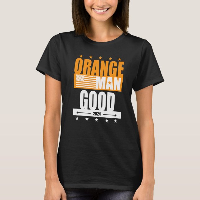 Orange Man Bra Meme Patriotic American T Shirt (Framsida)