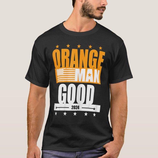 Orange Man Bra Meme Patriotic American T Shirt (Framsida)