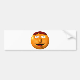 Orange man med hans tounge ut bildekal