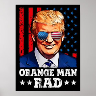 orange man rad, pro trast poster