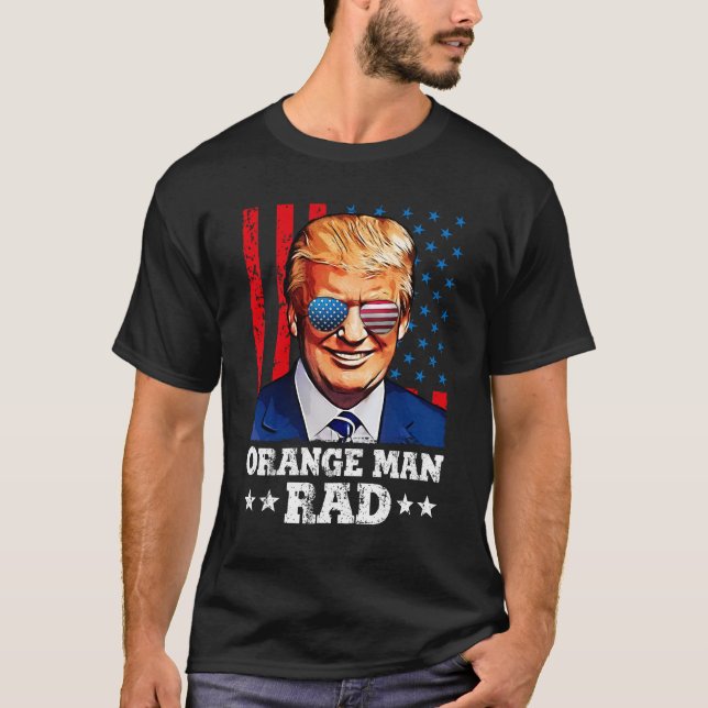 orange man rad, pro trast t shirt (Framsida)