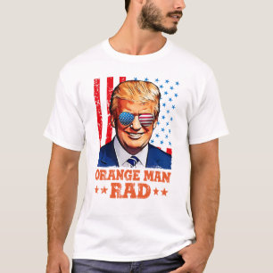 orange man rad, trast t shirt