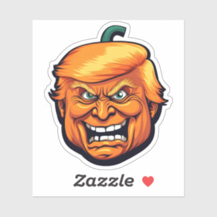 Orange Man Trump Pumpkin Head Klistermärken