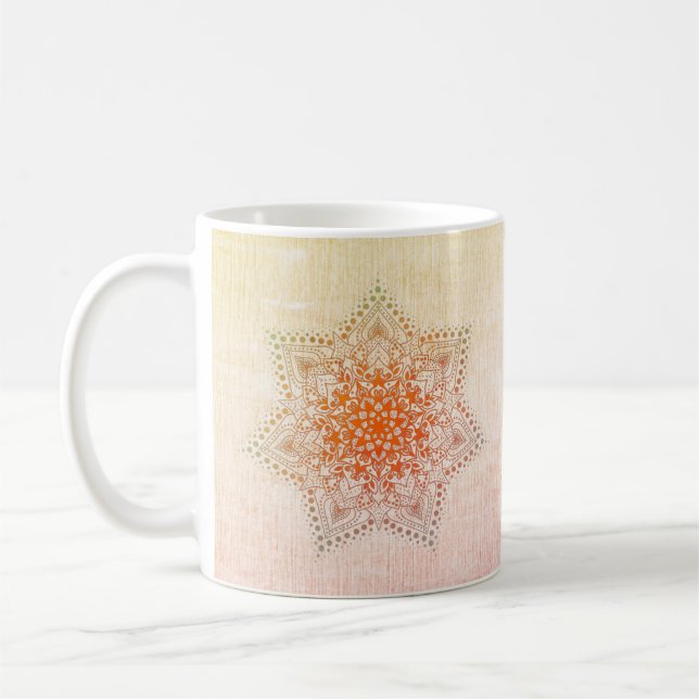 Orange Mandala Coffee Mugg (Vänster)