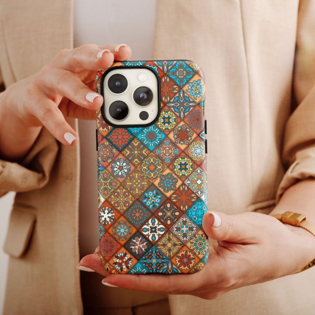 Orange Mandala Ethnic | iPhone 14 Fodral-Mate (Skapare uppladdad)