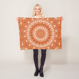 Orange mandala. fleecefilt