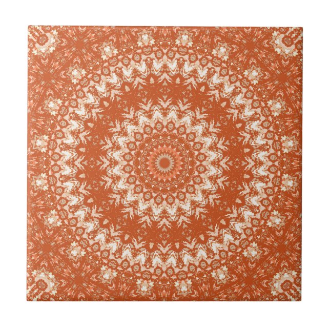 Orange mandala. kakelplatta (Framsidan)