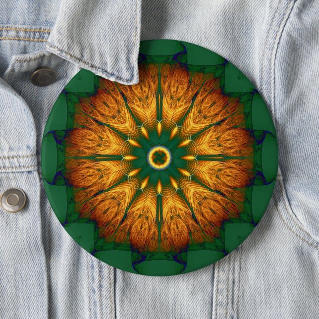 Orange Mandala Knapp (In Situ)