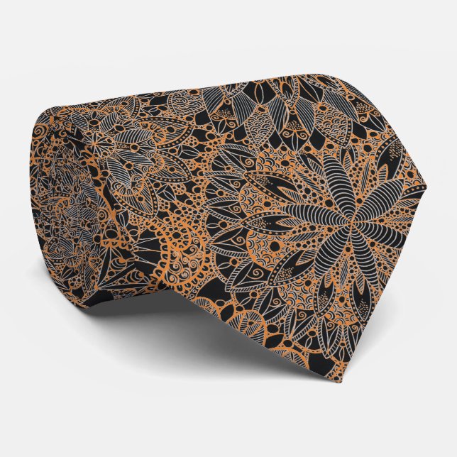 Orange Mandala Mönster Slips (Rullad)