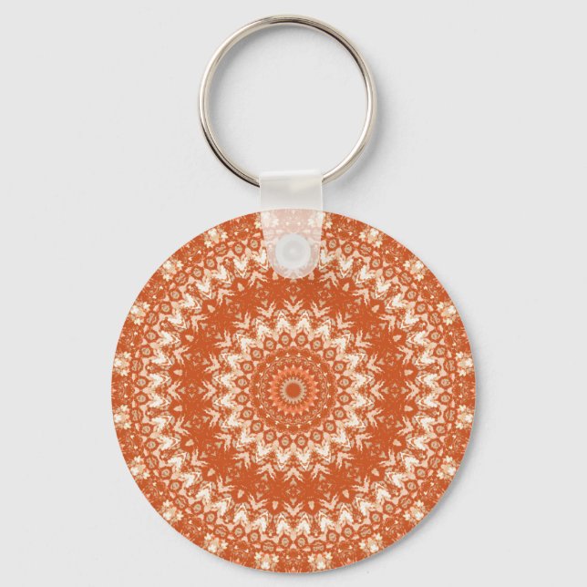 Orange mandala. nyckelring (Framsida)