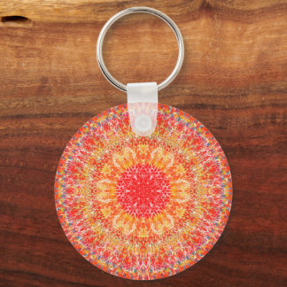 Orange Mandala nyckelring