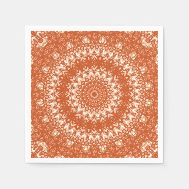 Orange mandala. pappersservett (Framsidan)
