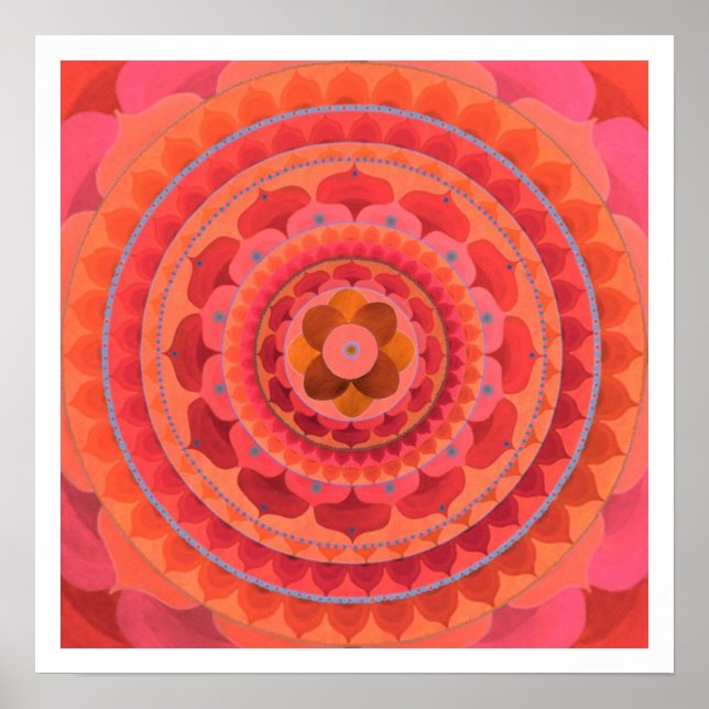 Orange Mandala Poster (Framsidan)
