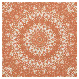 Orange mandala. tyg