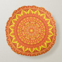 Orange Mandala Varm Boho Mysig Livlig Mönster