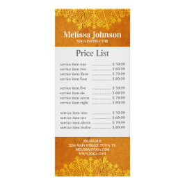 Orange Mandala Yoga Meditation Business Reklamkort
