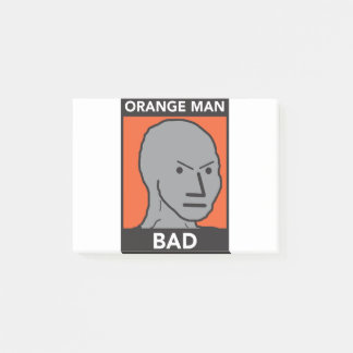 Orange mandåliga post-it block