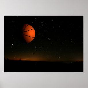 Orange Måne Poster