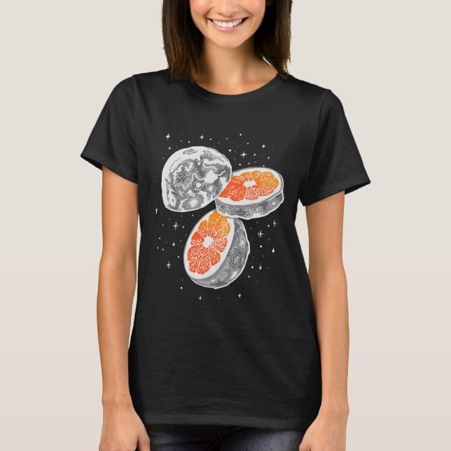 Orange Måne T Shirt (Framsida)