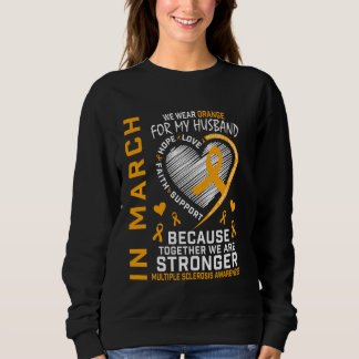 Orange Många Sclerosis Awareness Heart T Shirt