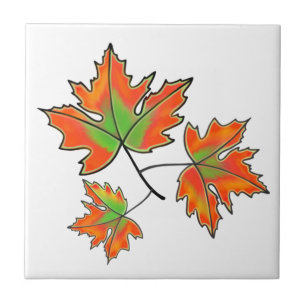 Orange Maple Löv Kakelplatta