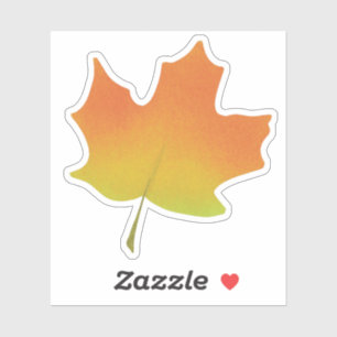 Orange maple löv klistermärken
