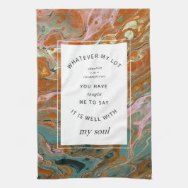 Orange Marble Christian Hymn Kitchen Towel Kökshandduk