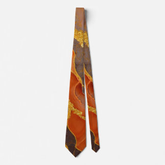 Orange Marble Mönster med Guld Slips