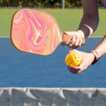 Orange Marble Pickleball Paddle