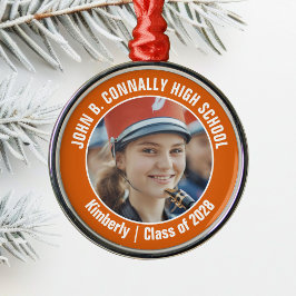 Orange Marching Band Photo High School-jul Julgransprydnad Metall