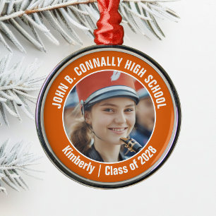 Orange Marching Band Photo High School-jul Julgransprydnad Metall