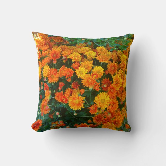 Orange Margarita Daisy Pillow Kudde (Framsida)