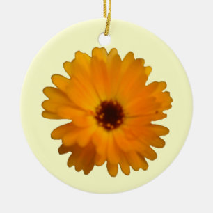 Orange Marigold Anpassningsbar Birthday Julgransprydnad Keramik