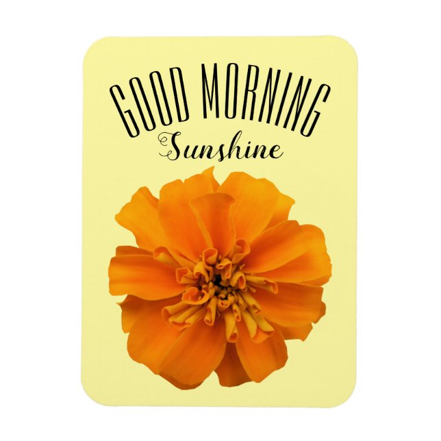 Orange Marigold Bra Morgon Sunshine Magnet (Vertikal)